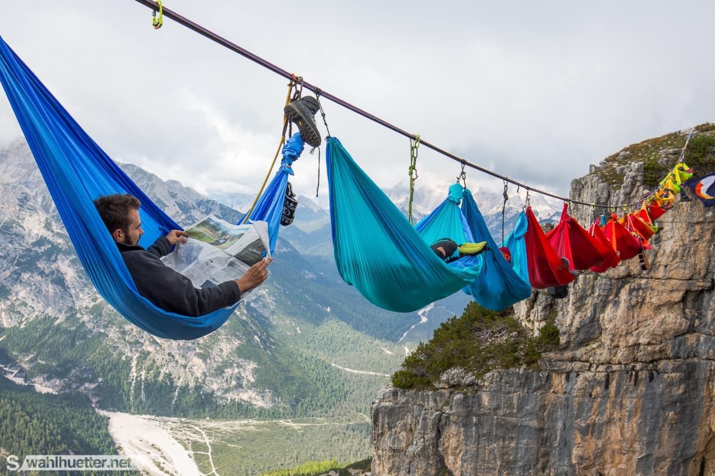 Highliners en hamacas