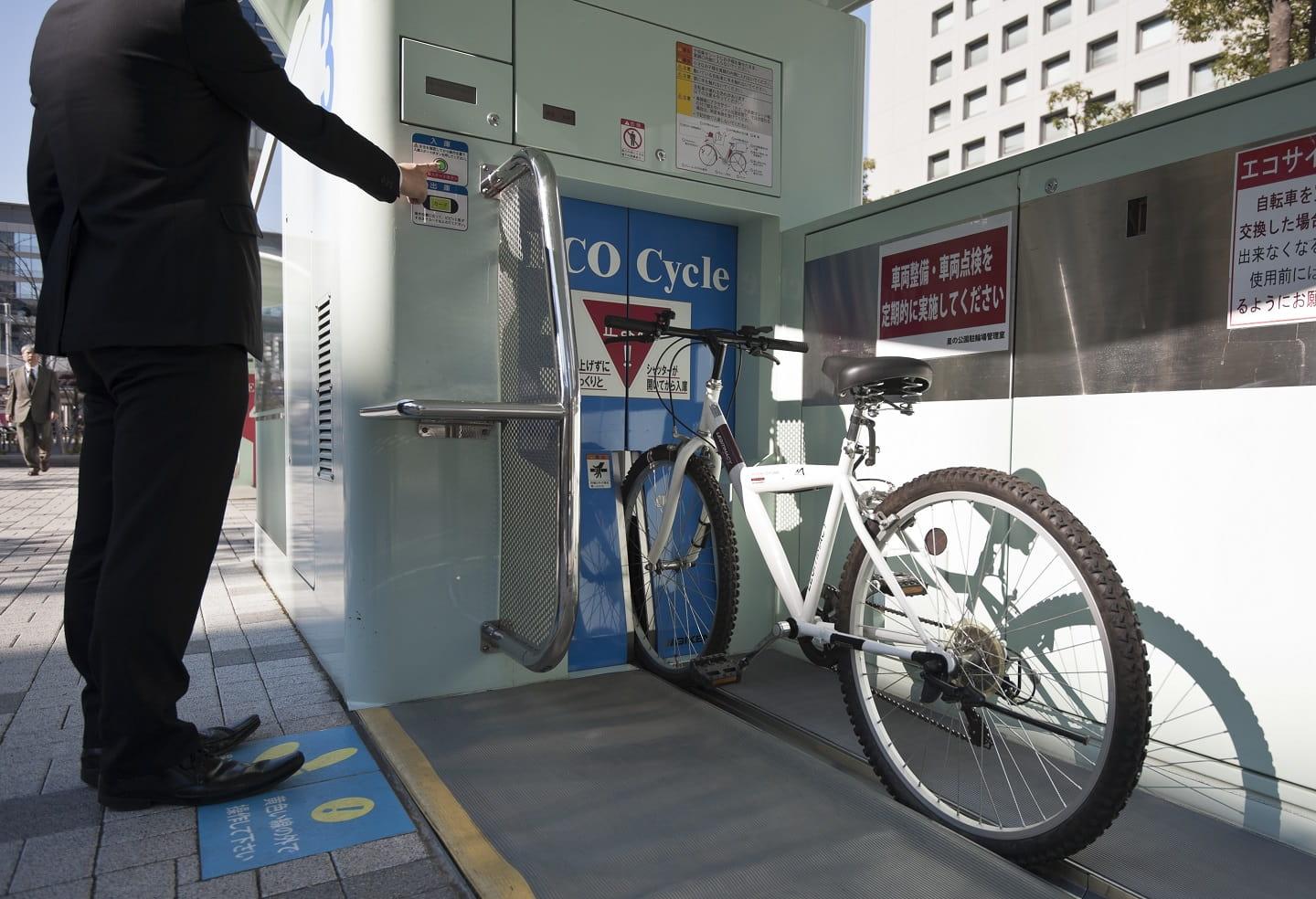 Automatic parkings for bikes are easy to use