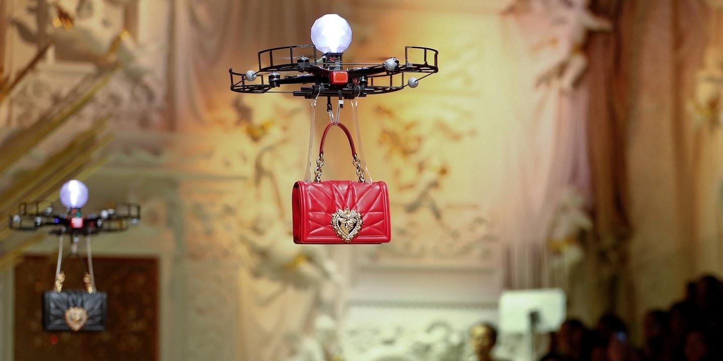 Drones fly the catwalk at Milan Fashion Week