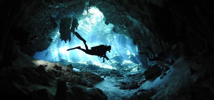 La increible claridad del agua llega a hacer pensar que se está volando