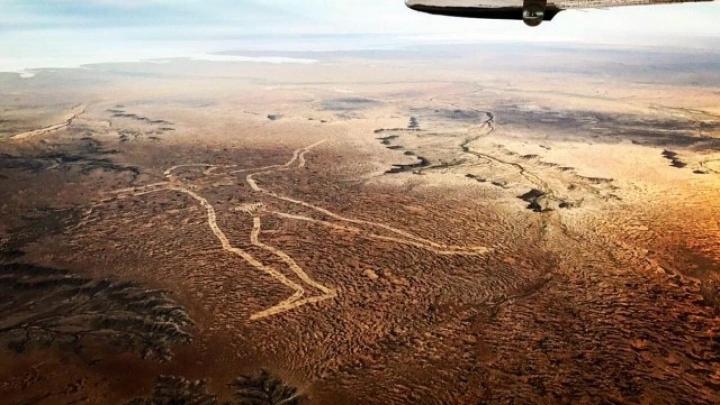 Marree Man en el desierto de Australia